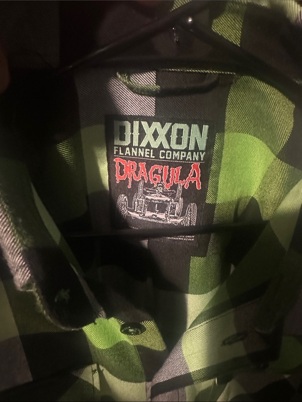 DIXXON Green Black White Plaid Button-Down Shirt - Picture 5 of 5
